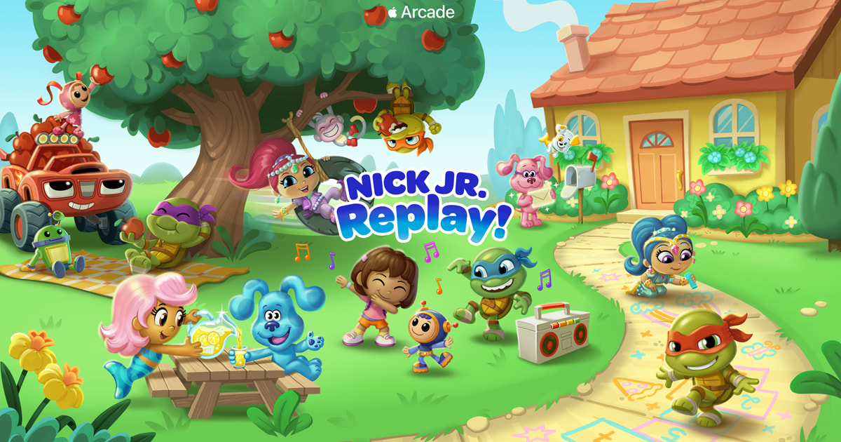 Apple Arcade traz diversão sem fim para toda a família com Nick Jr. Replay! em 7 de maio