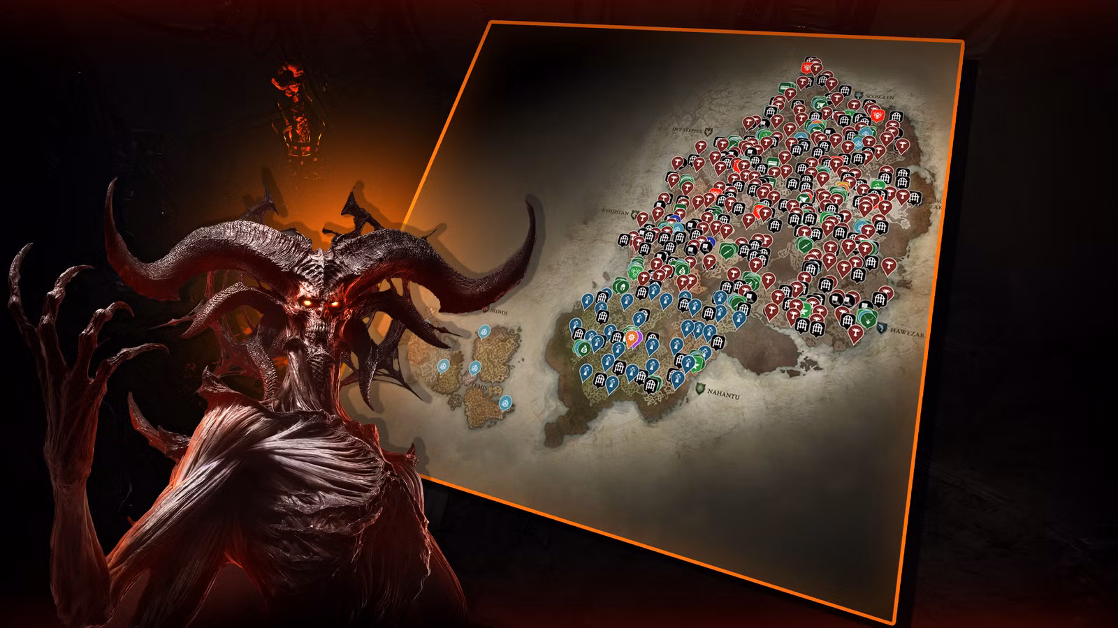 Mapa interativo de Diablo 4